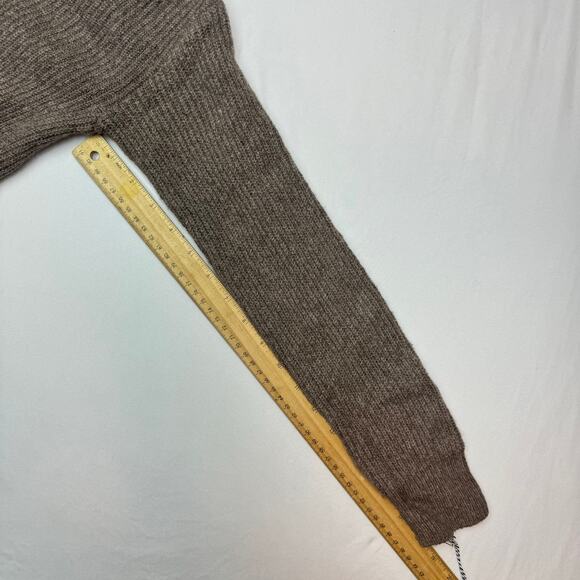 NWT Ruby Moon V Neck Ribbed Knit Sweater Small Cocoa Brown Pullover Soft Cozy - Picture 9 of 12